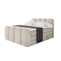 BOXBETT mit Matratze H3|H4 und Lattenrost - NINA-Z KING - 120x200 cm Casablanca - Beige - Champagner, Holzwerkstoff (120/200cm)