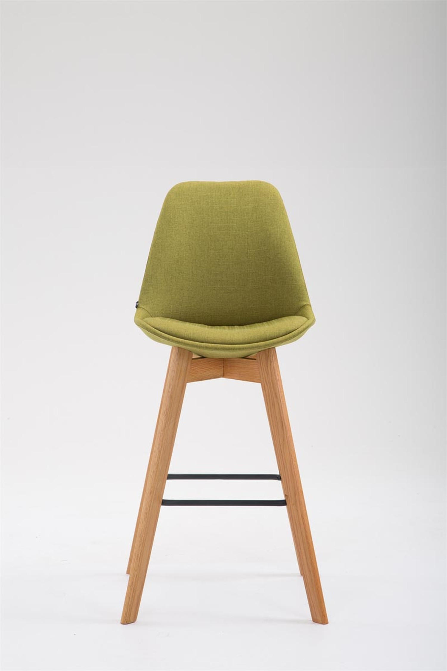 BARHOCKER Medoc, Gestell Natura, Stoff Grün - Naturfarben/Grün, Holz/Textil (48/100/56cm) - TPFLiving