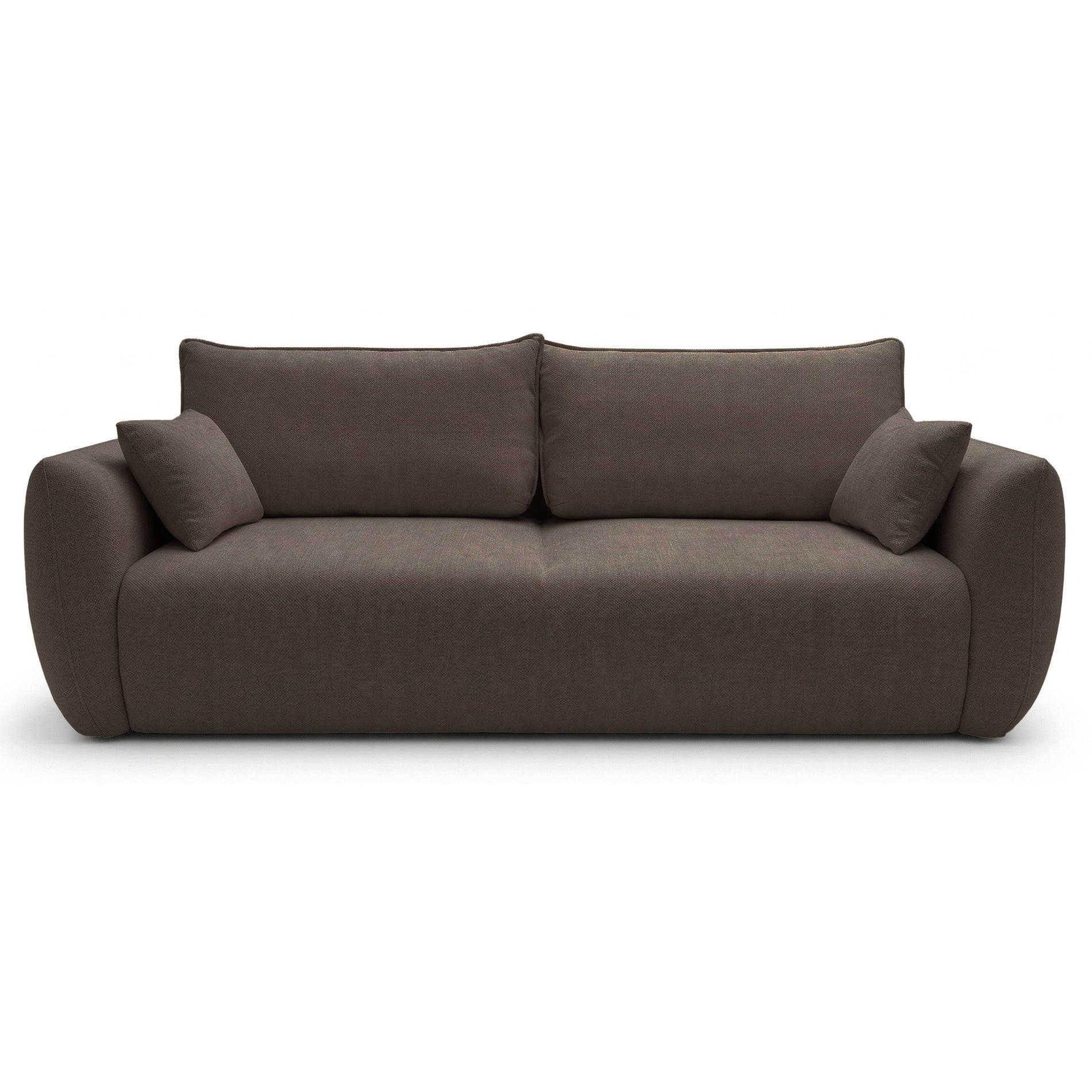 3-SITZER SCHLAFSOFA Zordo Chenille Braun - Schwarz/Braun, Kunststoff/Textil (238/91/102cm) - Selsey