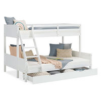 ETAGENBETT 90/200 cm 180/200 Weiß Stauraum - Weiß, Holz (140/200cm) - Homestyle4u