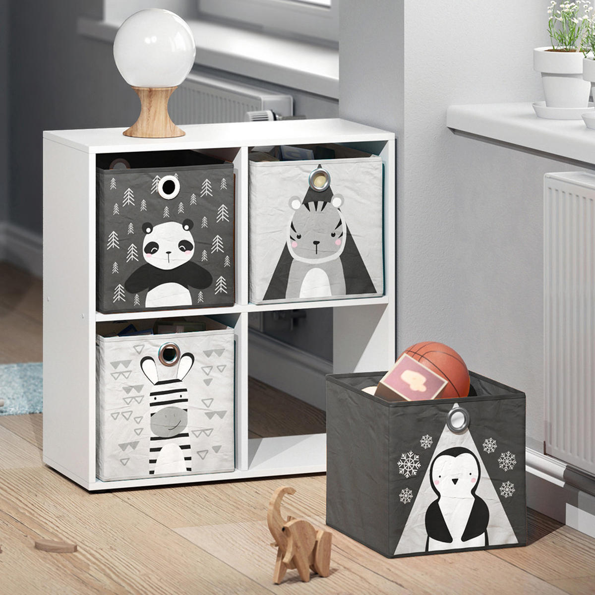 FALTBOX 30 x 30 Dunkelgrau 30 x 30 cm 2er Set - Dunkelgrau, Wellpappe (30/30cm) - Vicco