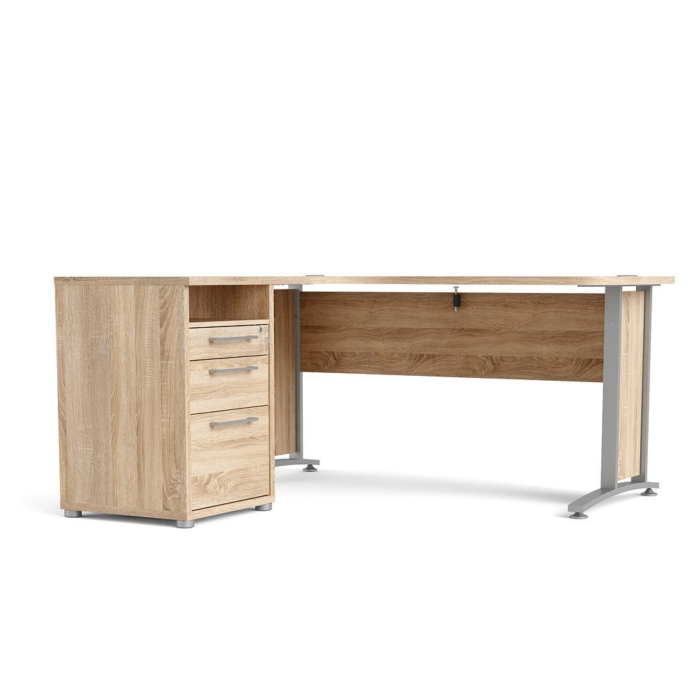 ECKSCHREIBTISCH Eiche Dekor - Eiche Wotan, Holzwerkstoff (151/159/75cm) - ebuy24