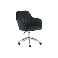 BÜROSTUHL ohne Armlehnen - 59cm x 61.5cm - Samt - schwarz - ELEANA - Schwarz, Textil (59/89/61.5cm) - Vente-Unique