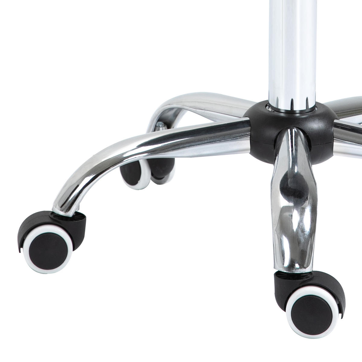 ROLLHOCKER Höhenverstellbarer Drehhocker Arbeitshocker mit Rädern Grau - Grau, Kunststoff (53/49/52cm) - HOMCOM
