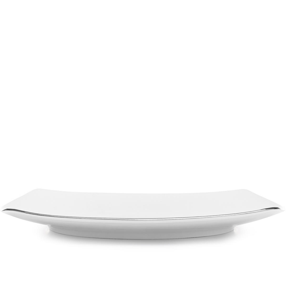 SPEISETELLER CARLINA 6-tlg - Silberfarben/Weiß, Keramik (25.5cm) - KONSIMO®