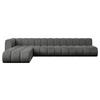 ECKSOFA modulares Sofa Darnel-L3 - 387x177x70 cm Dunkelgrau - Dunkelgrau, Holzwerkstoff/Textil (387/177cm) - ALTDECOR