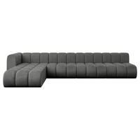 ECKSOFA modulares Sofa Darnel-L3 - 387x177x70 cm Dunkelgrau - Dunkelgrau, Holzwerkstoff/Textil (387/177cm) - ALTDECOR