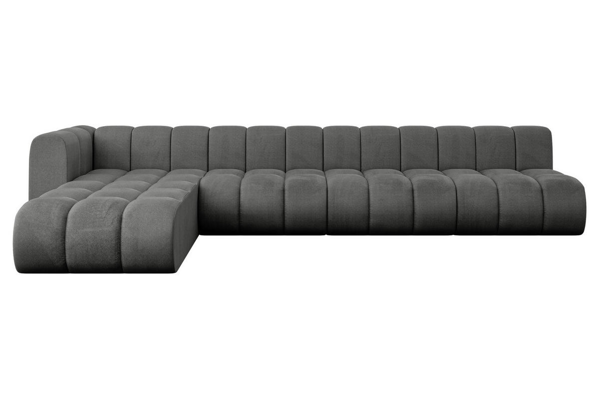 ECKSOFA modulares Sofa Darnel-L3 - 387x177x70 cm Dunkelgrau - Dunkelgrau, Holzwerkstoff/Textil (387/177cm) - ALTDECOR