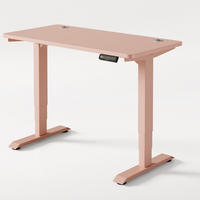 SCHREIBTISCH Elektrisch Höhenverstellbarer HomePro 120x60cm Rosa/Rosa mit Memory-Funktion, Anti-Kollisions Technologie - Pink, Holzwerkstoff (60/120/72cm) - Desktronic