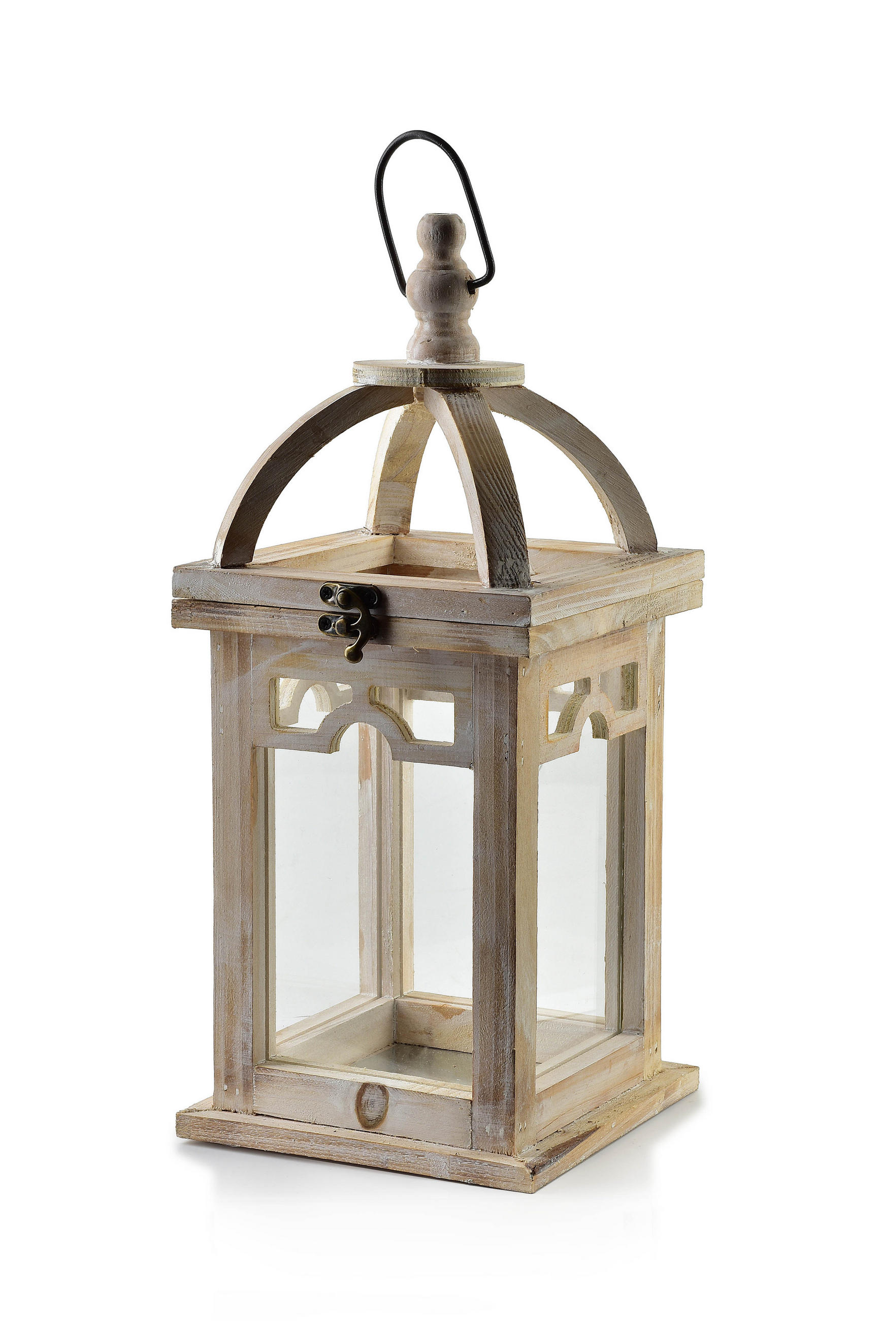 LANTERNE Lokke Braun 16/16/26 cm Holz - Braun, Holz (16/26/16cm) - Mondex
