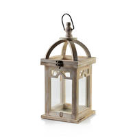 LANTERNE Lokke Braun 16/16/26 cm Holz - Braun, Holz (16/26/16cm) - Mondex