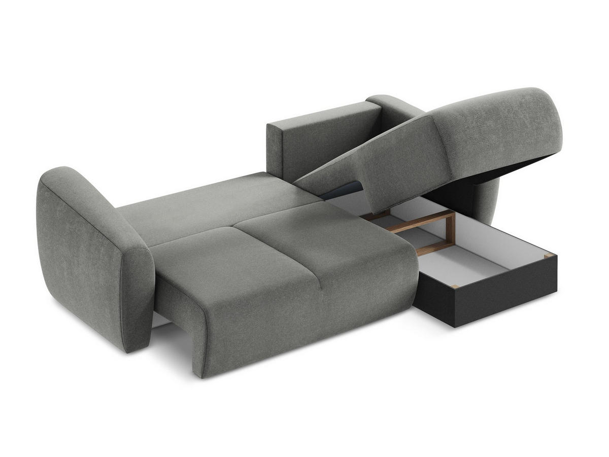 POUF Chenille Stoff Beige - Beige/Schwarz, Holzwerkstoff/Kunststoff (65/40/65cm) - Makamii