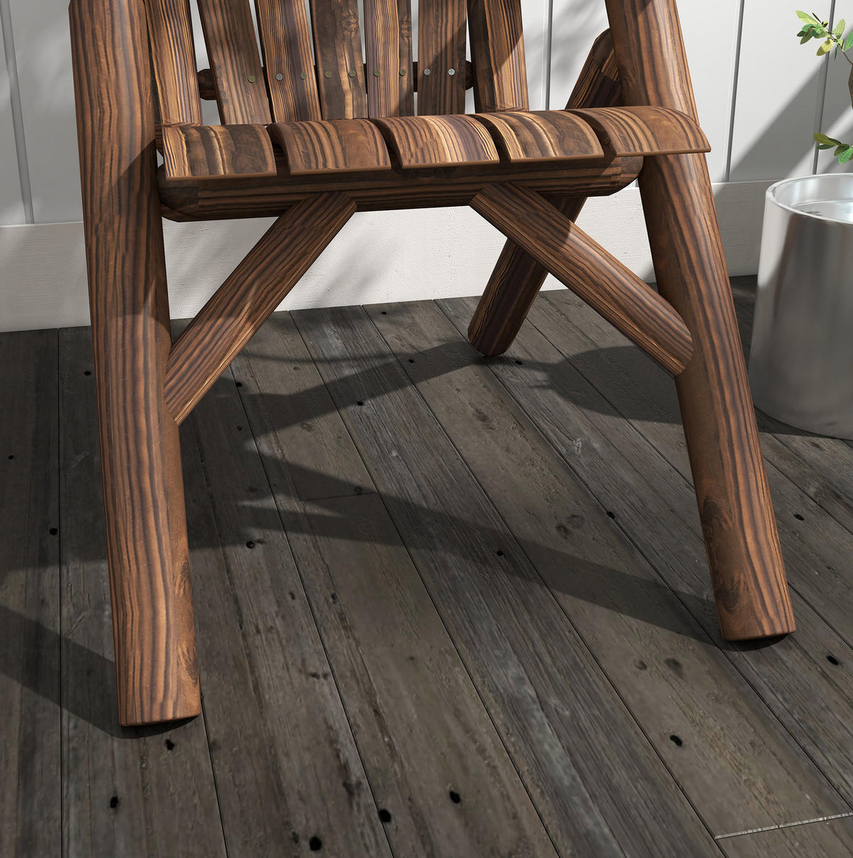 ZÁHRADNÉ kreslo 68/83/101 cm tmavohnedé ergonomické s podrúčkami z jedľového dreva - tmavohnedá, kompozitné drevo (83/101/68cm) - OKWISH