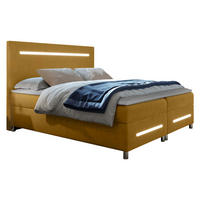 BOXBETT Enter LED - Gelb, Holz (160/200cm) - MIRJAN24