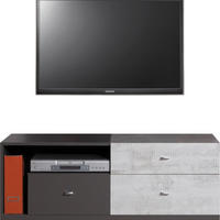 TV STOLEK FIUME, 120/45/50 cm, grafitový - světle šedá/grafitová, kompozitní dřevo (120/45/50cm) - MASSENO