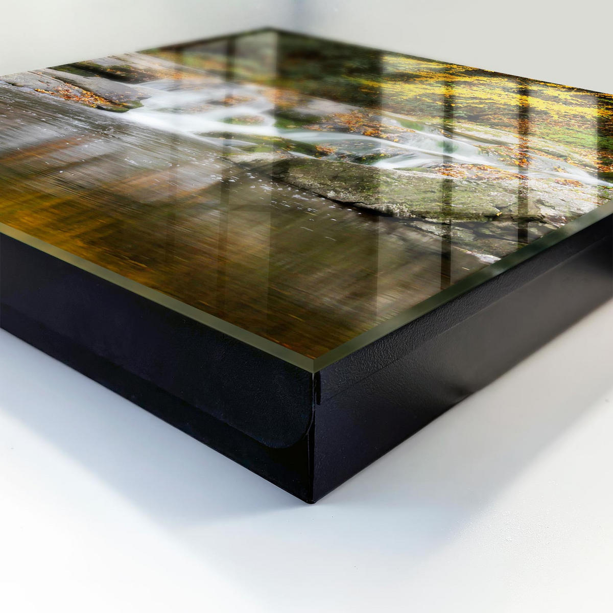 SCHLÜSSELBOX Schwarz 30x30 cm- Türöffnung nach rechts - Herbstliche Erfrischung - Gelb, Metall (30/30/5cm) - TULUP