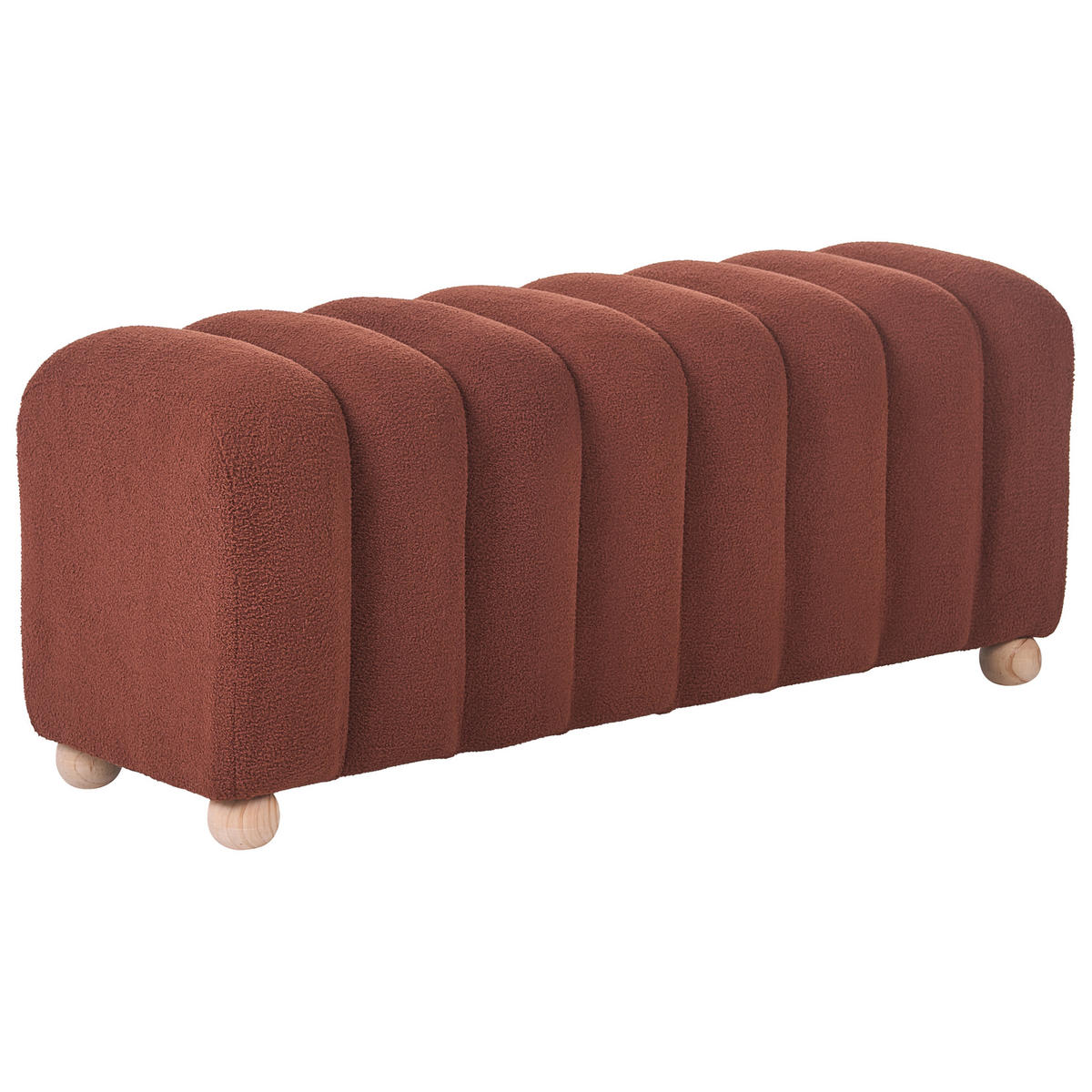 POLSTERBANK Bouclé Goldbraun Idyllwild - Goldfarben, Textil (111/45/39cm) - Beliani