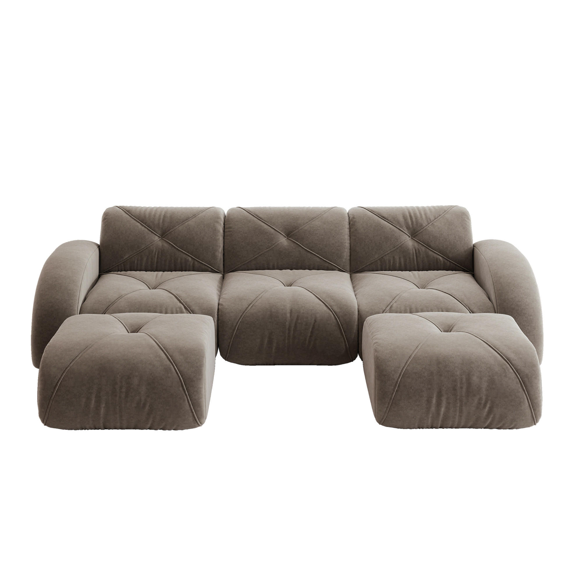 Ivmeu Sofa Greige 281x76x171 cm
