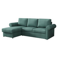 ECKSOFA Monaco - Türkis/Schwarz, Holz/Textil (246/155cm) - MIRJAN24