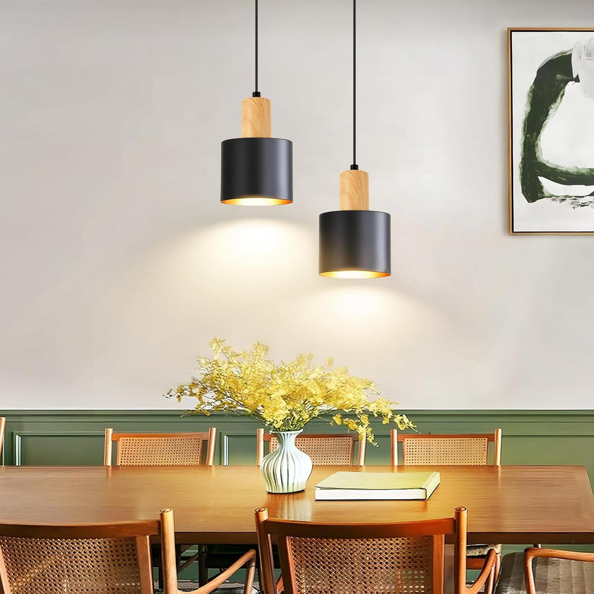 LED PENDELLEUCHTE COLE Ⅲ 30/30/174 cm - Schwarz, Metall (30/30/174cm) - Nettlife