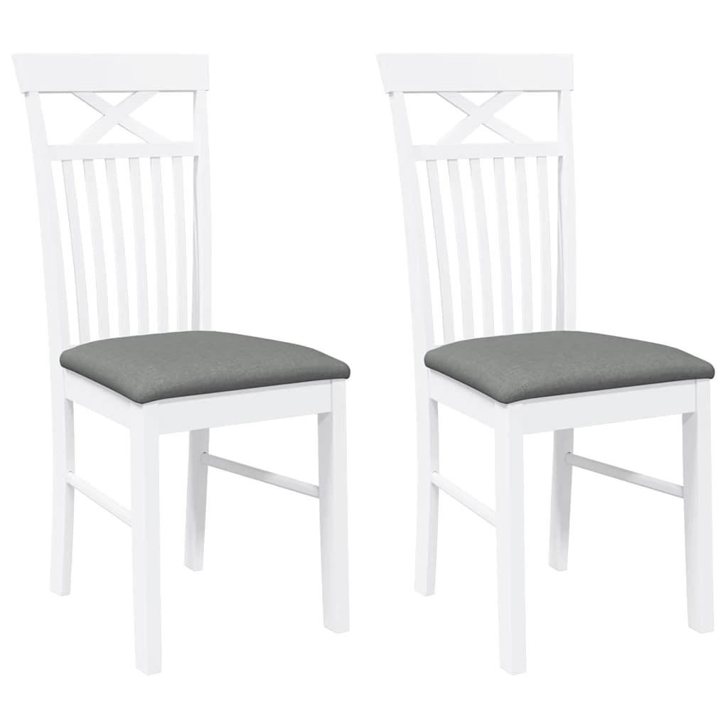 STUHL-SET 2 Stk Lohhain 42.5/94/53.5 cm - Weiß, Holz (42.5/94/53.5cm) - ZMH