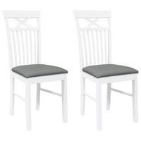 STUHL-SET 2 Stk Lohhain 42.5/94/53.5 cm - Weiß, Holz (42.5/94/53.5cm) - ZMH