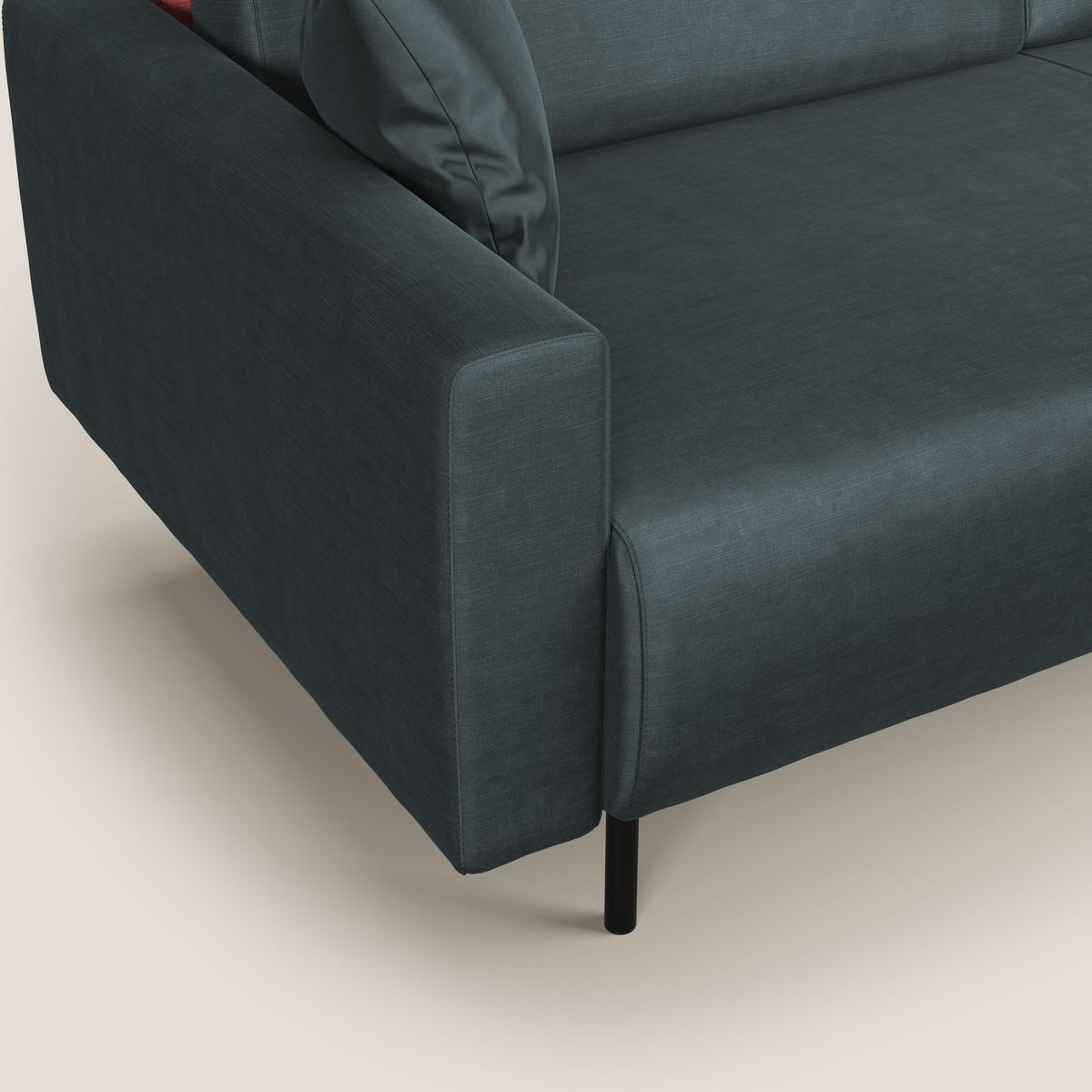 ECKSOFA Arthur - Petrol, Textil (224/91cm) - Divani.store