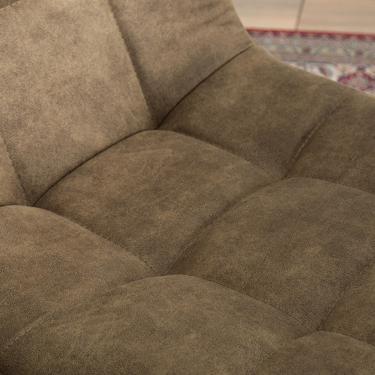 POLSTERSTUHL - Hellbraun, Textil/Metall (44/86/57cm) - home24