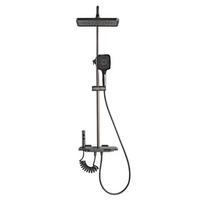 ÜBERKOPFBRAUSESET LED Atmosphärenlicht Grau - Grau, Metall (32/110/21cm) - Kaket