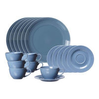 KAFFEESERVICE Levi Blau 18er Set - Blau, Keramik (1/1/1cm) - Ritzenhoff Breker