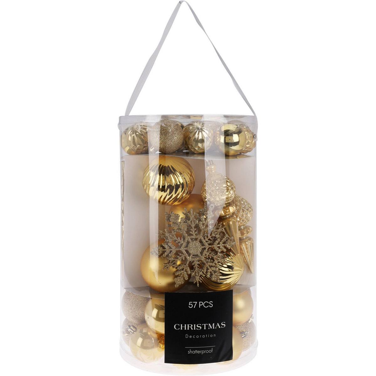 WEIHNACHTSSCHMUCK Set 57-teilig - Goldfarben, Kunststoff (21/37/21cm) - Home Styling Collection