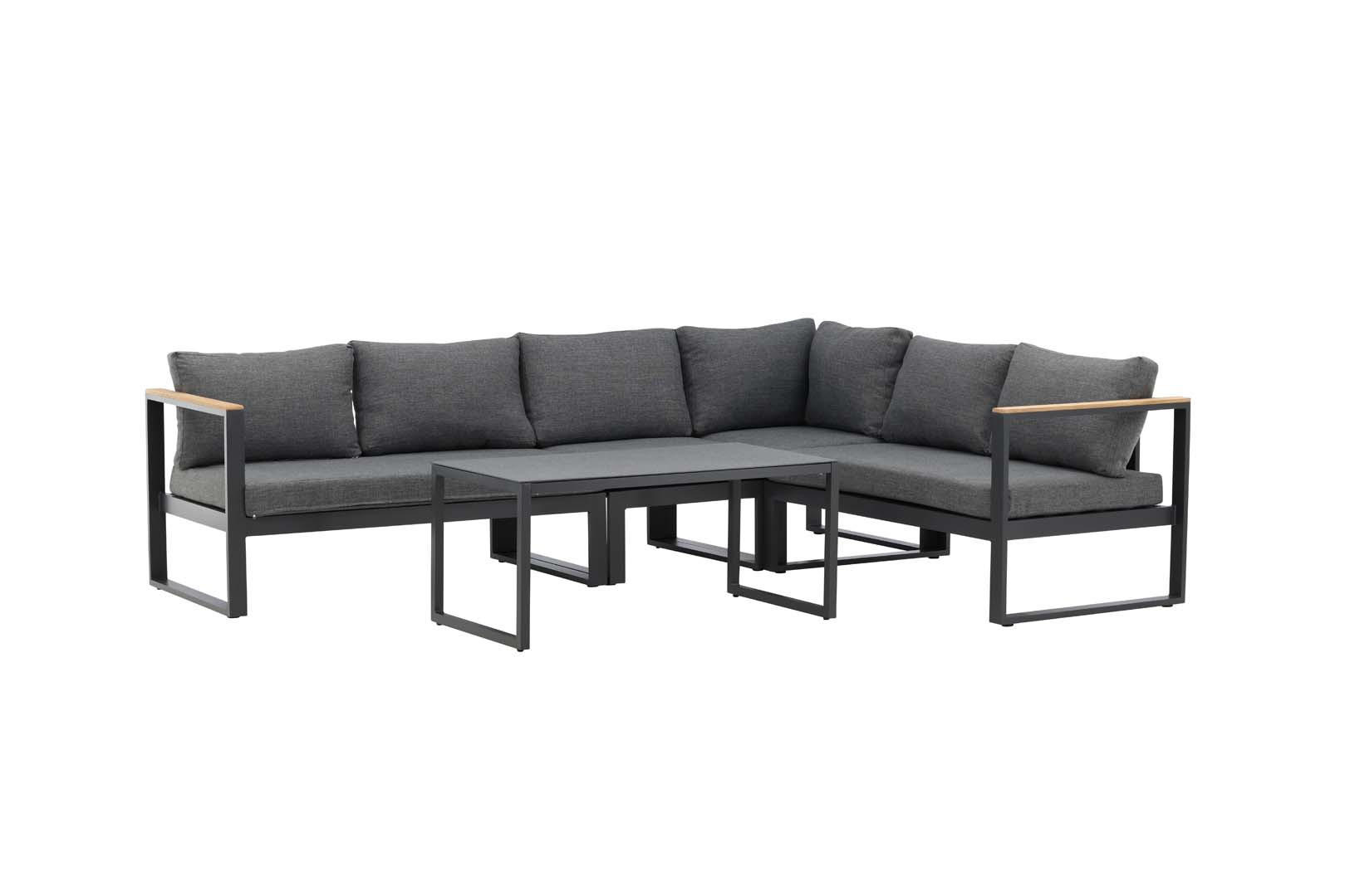 LOUNGE-SET grau - Grau, Holzwerkstoff - ebuy24