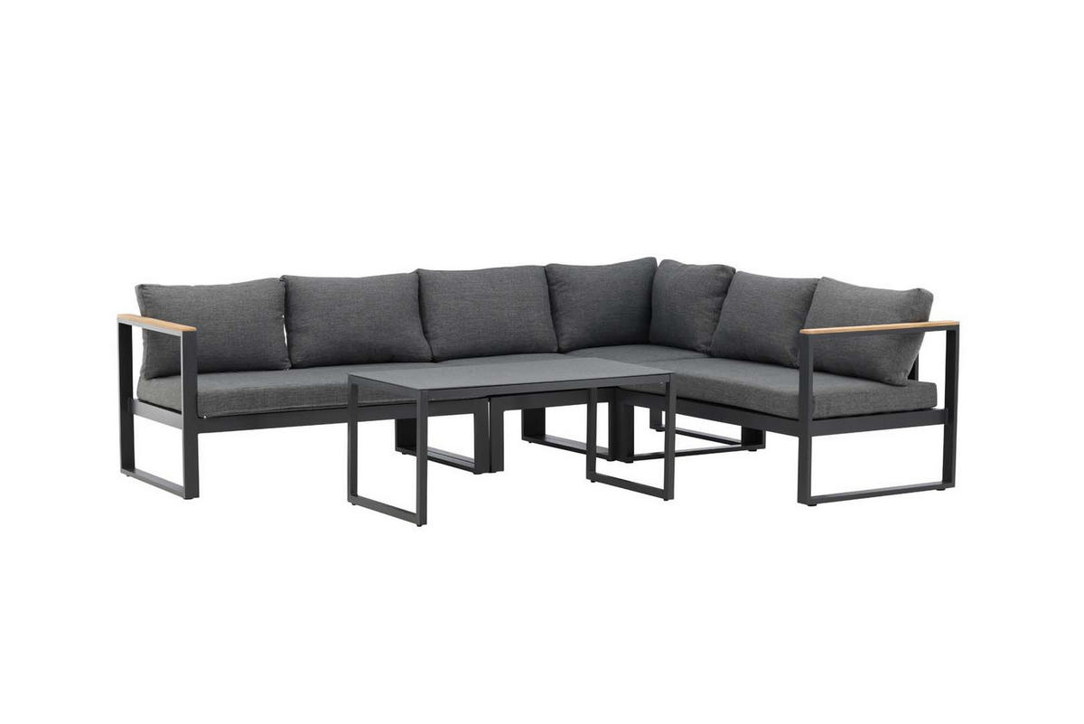 LOUNGE-SET grau - Grau, Holzwerkstoff - ebuy24