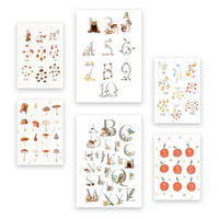 POSTER Set Mit 6 Zählen Von Zahlen A3 & A4 Rahmenlos - Klar, Papier (29/3cm) - Nacnic