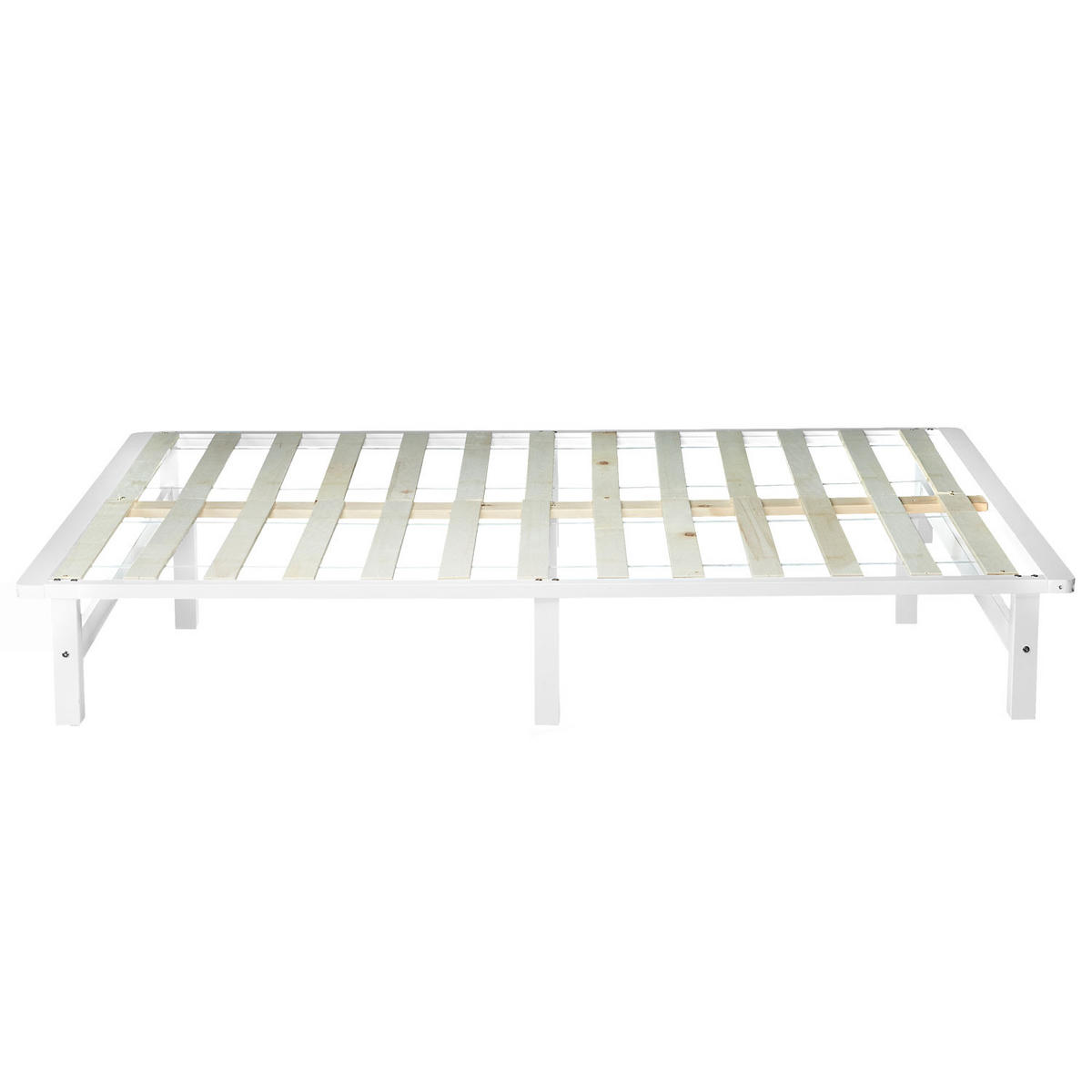 HOLZBETT Palettenbett 140/200 cm weiß - Weiß, Holz (140/200cm) - Homestyle4u