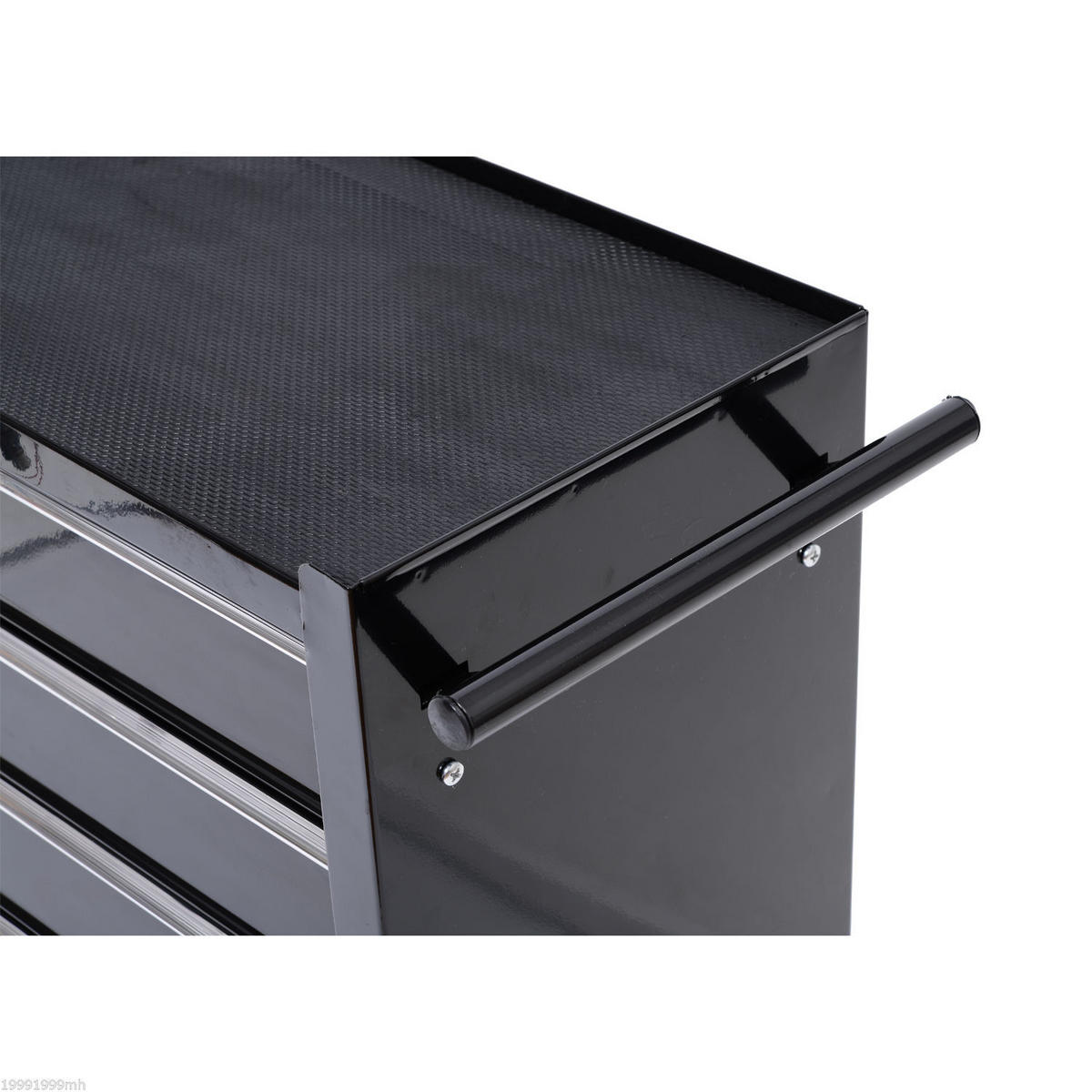 WERKZEUGKISTE DE-10344 rollbar mit 5 Schubladen Schwarz - Schwarz, Metall (33/75/61.6cm) - ComfortXL