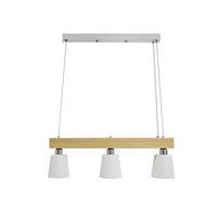 HÄNGELEUCHTE Formel 3-flammig 70/14/23 cm - Weiß, Holzwerkstoff (70/14/23cm) - Nettlife
