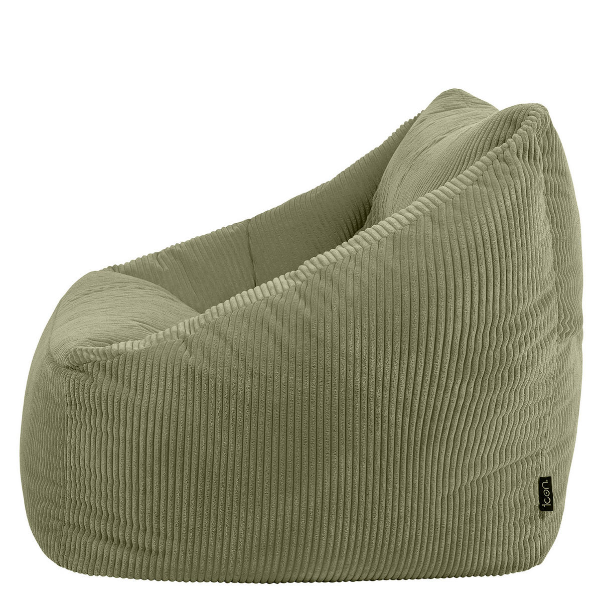 SITZSACK Cord Sessel Natalia - Salbeigrün, Textil (97/73/84cm) - icon