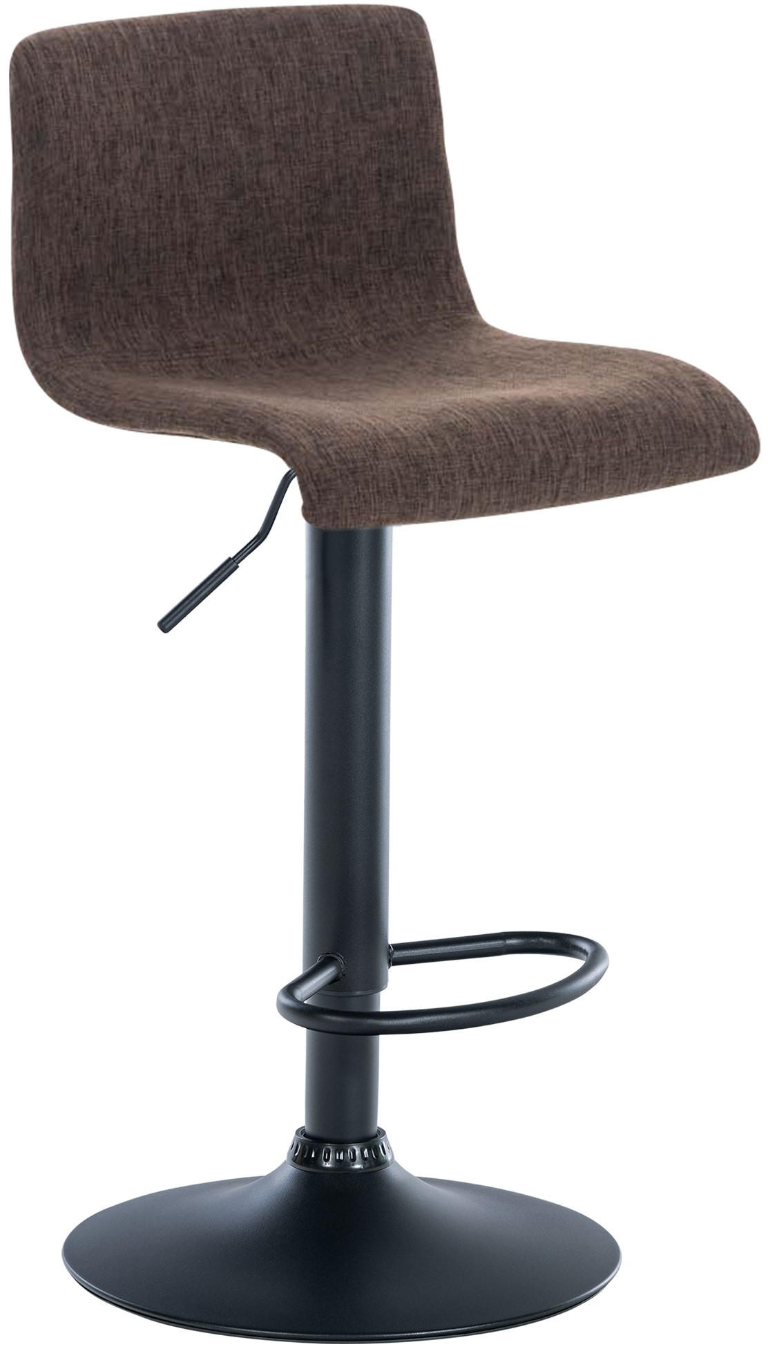 BARHOCKER Stoff braun - Schwarz/Braun, Textil/Metall (39/84/36cm) - CLP