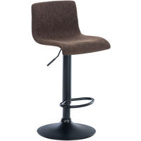 BARHOCKER Stoff braun - Schwarz/Braun, Textil/Metall (39/84/36cm) - CLP