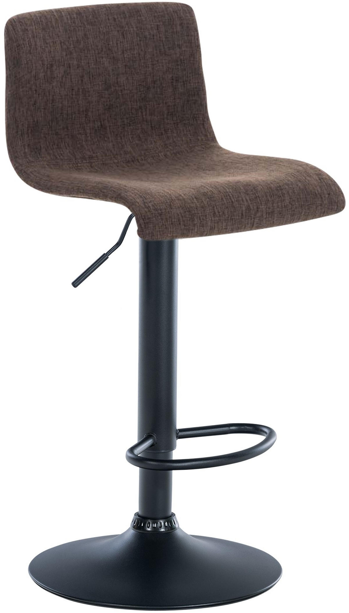 BARHOCKER Stoff braun - Schwarz/Braun, Textil/Metall (39/84/36cm) - CLP