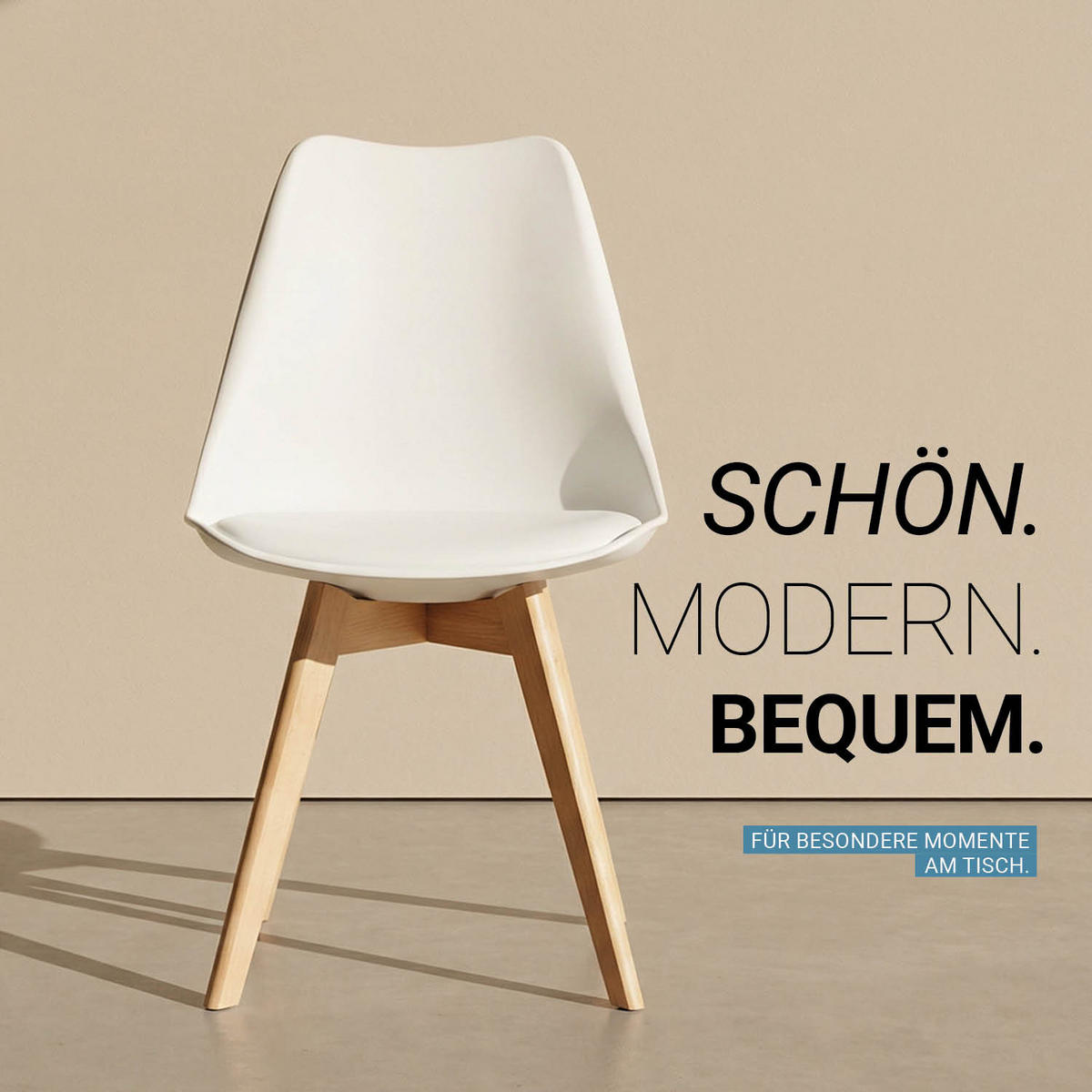 KÜCHENSTUHL Kunststoff Weiß - Weiß, Holz (46/80/45cm) - Homestyle4u