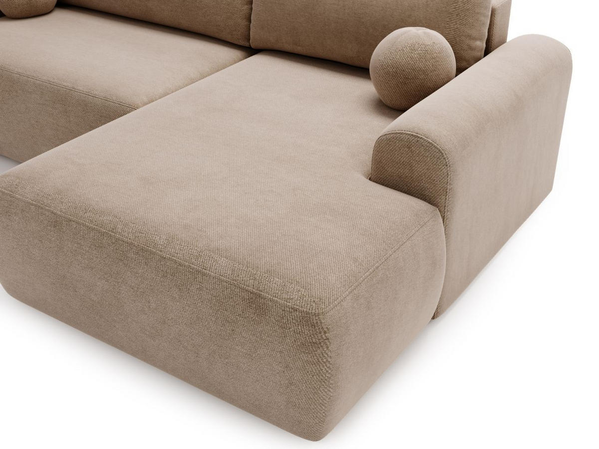 ECKSOFA Savana Braun Links - Braun, Holz/Textil (257/177cm) - Graingold