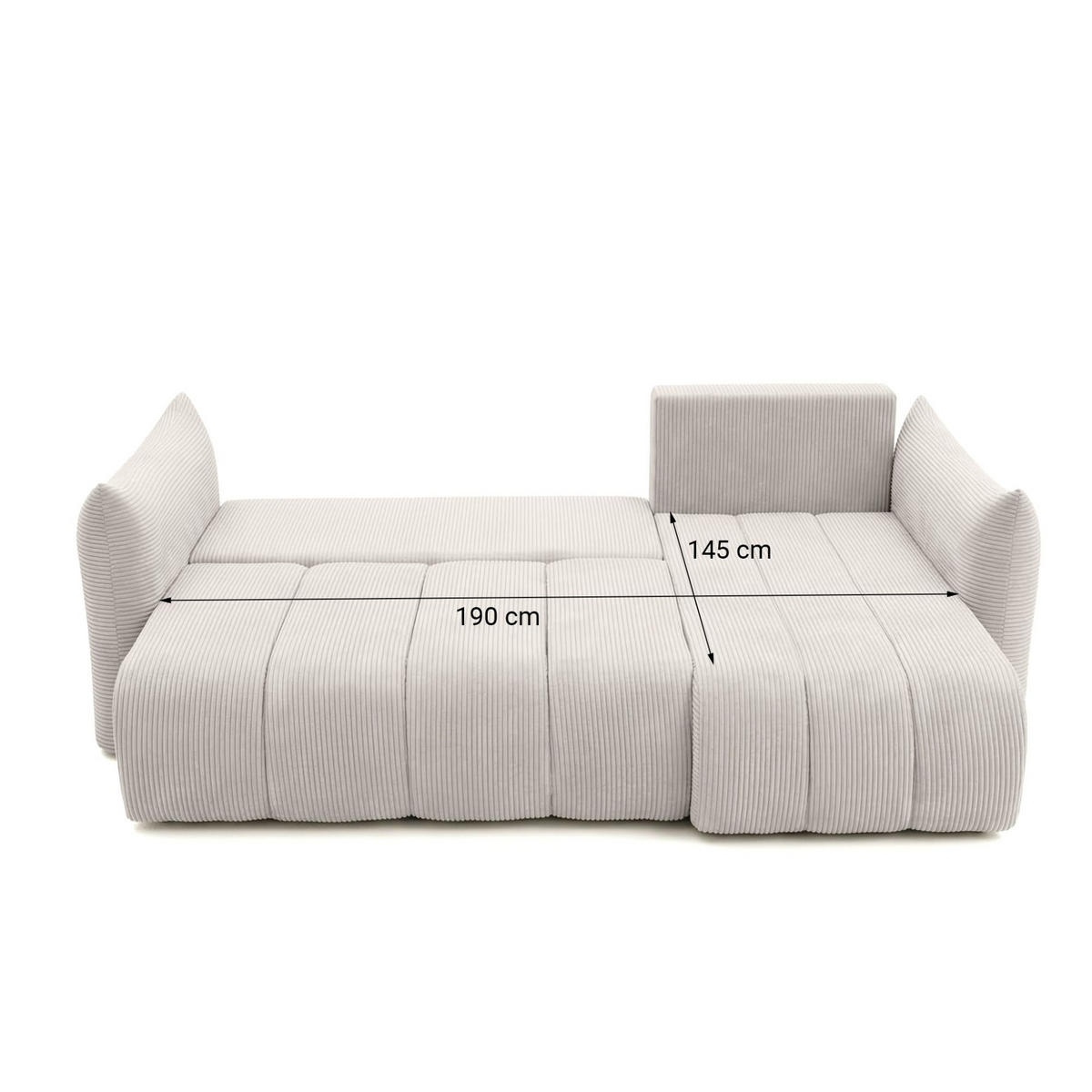 ECKSOFA Ontario Xs Mit Schlaffunktion - Braun, Holzwerkstoff/Textil (226/154cm) - Fun Möbel