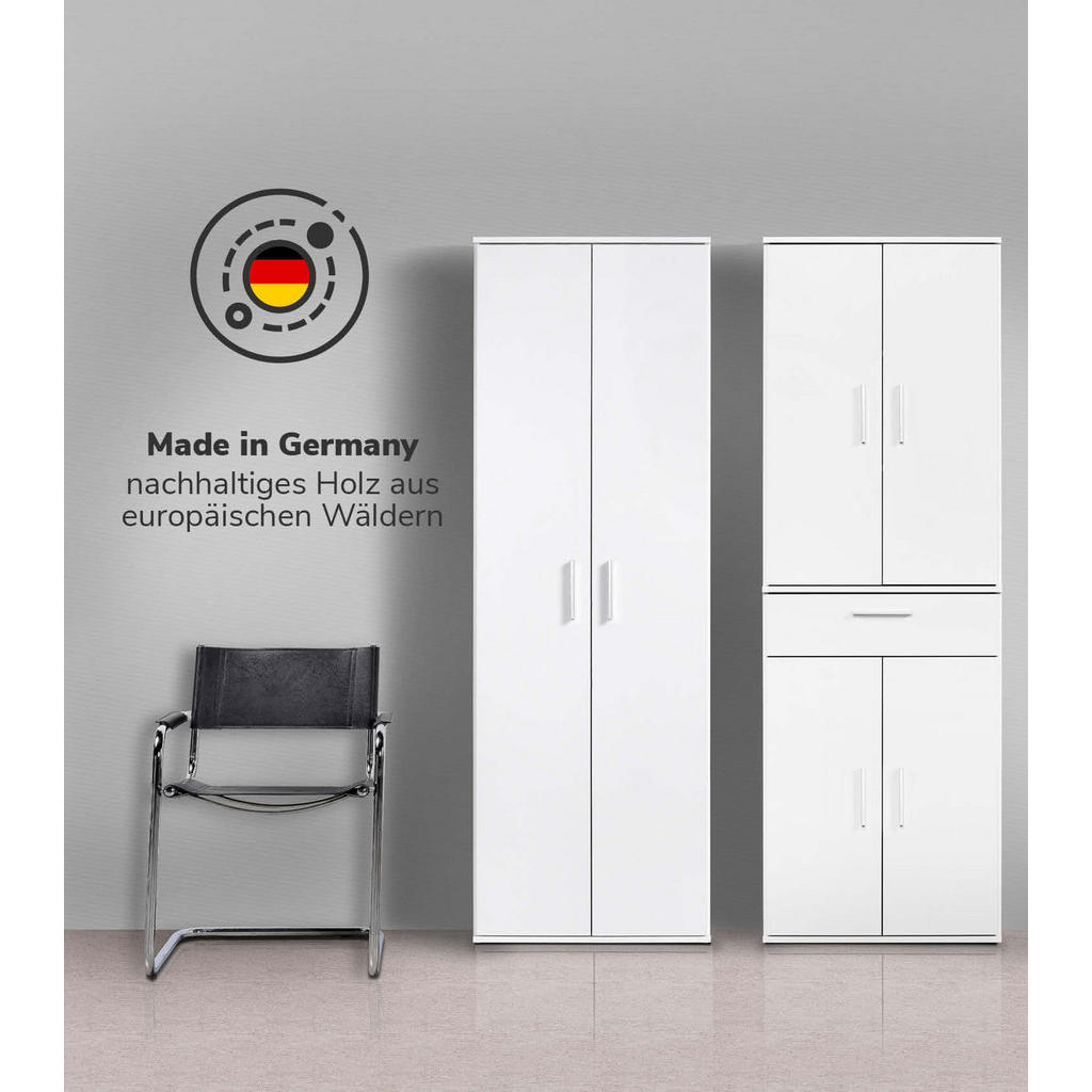 Thumbnail - Mokebo Mehrzweckschrank, Sonoma Eiche, Holzwerkstoff, 7 Fächer, 60x180x34 cm, Waschküche, Mehrzweckschränke