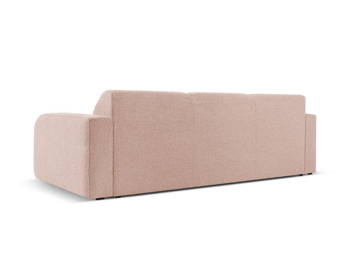 SOFA Molino aus Boucle puderrosa 3 Sitzplätze - Pink, Textil (95/72/235cm) - Micadoni