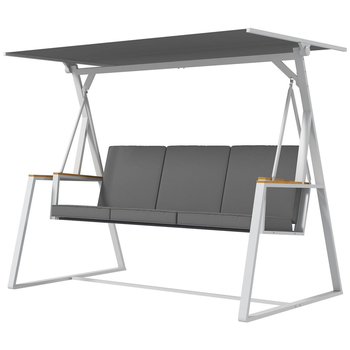 HOLLYWOODSCHAUKEL DE-15248 Dunkelgrau - Dunkelgrau, Metall (130/175/205cm) - ComfortXL