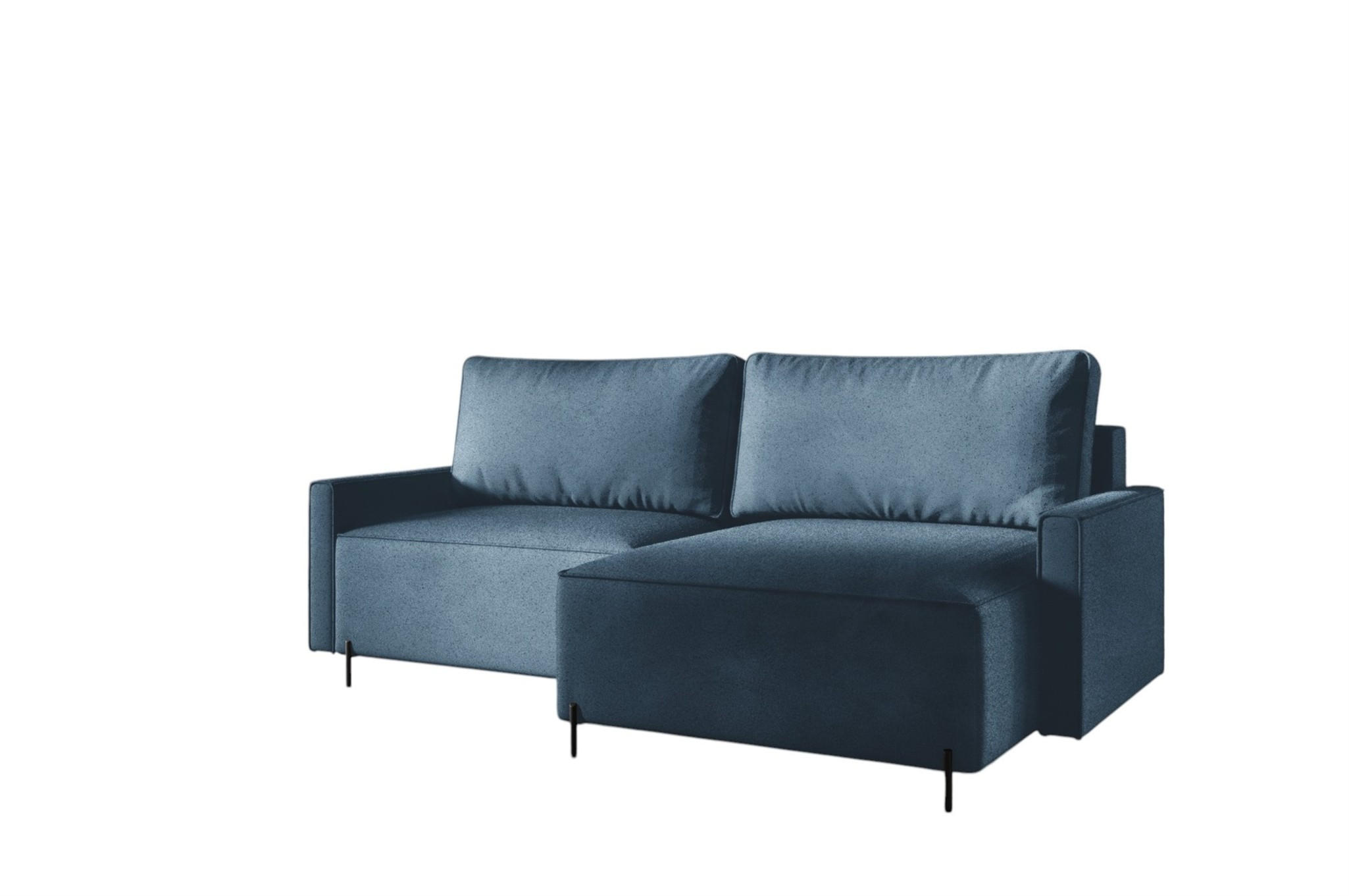 ECKSOFA Braga Mit Schlaffunktion - Blau, Holzwerkstoff/Textil (229/148cm) - Fun Möbel