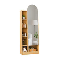 MEHRZWECKSCHRANK 60/28/165cm Hochschrank mit Spiegel,Schuhschrank,verstellbar,Naturfarben - Naturfarben, Metall (60/164.5/28cm) - LVHOM
