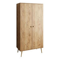 KLEIDERSCHRANK Zweitüriger HARMONY Craft Gold Eiche - Eichefarben, Holzwerkstoff (87/212/41cm) - Lookway